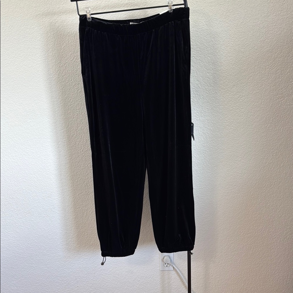 Black Velvet Track Pants